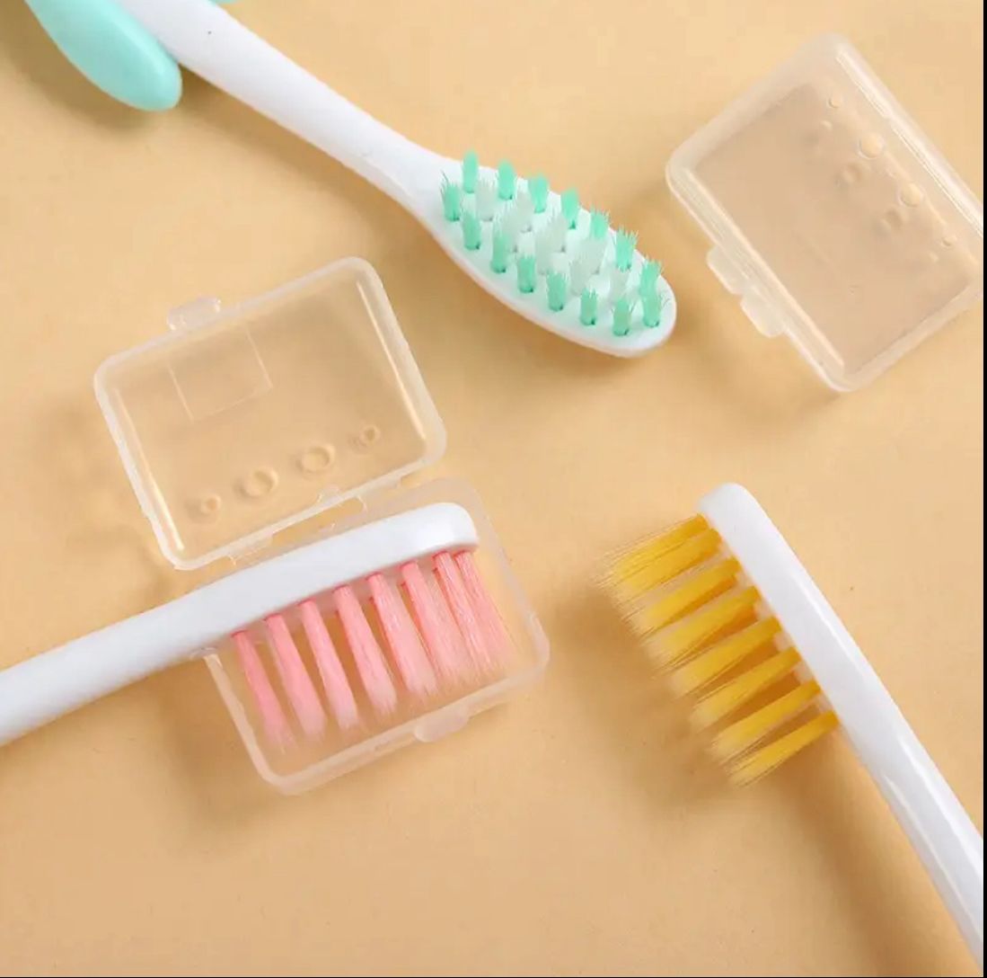 فرشاة أسنان للأطفال (قطعتان مع غطاء) / Brosse à dents pour enfants (2 pièces avec capuchon) / Kids Toothbrush Set (2 pcs with cap)