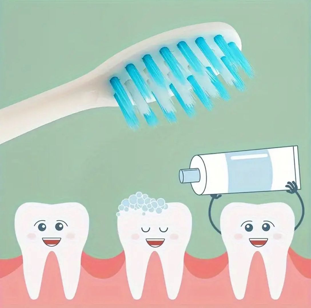 فرشاة أسنان للأطفال (قطعتان مع غطاء) / Brosse à dents pour enfants (2 pièces avec capuchon) / Kids Toothbrush Set (2 pcs with cap)