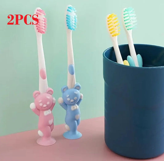 فرشاة أسنان للأطفال (قطعتان مع غطاء) / Brosse à dents pour enfants (2 pièces avec capuchon) / Kids Toothbrush Set (2 pcs with cap)