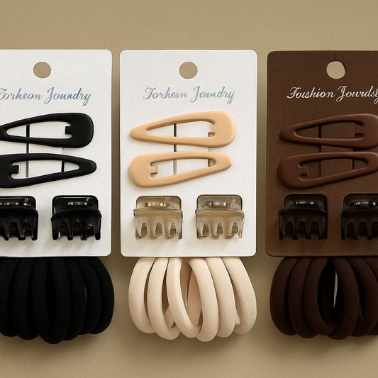 طقم إكسسوارات شعر (10 قطع) / Lot d'accessoires pour cheveux (10 pièces) / Hair Accessories Set (10 pcs)