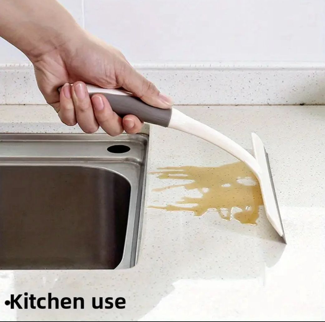 أداة مسح متعددة الاستعمالات للأرضيات (سيليكون بمقبض) / Raclette sol multi-usage avec manche / Multi-Purpose Floor Scraper with Handle (Silicone)