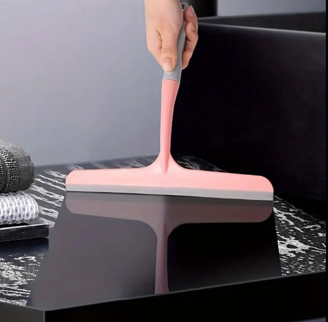 أداة مسح متعددة الاستعمالات للأرضيات (سيليكون بمقبض) / Raclette sol multi-usage avec manche / Multi-Purpose Floor Scraper with Handle (Silicone)