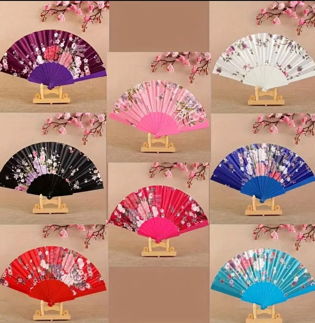مروحة يدوية قابلة للطي / Éventail pliable à main / Folding Hand Fan