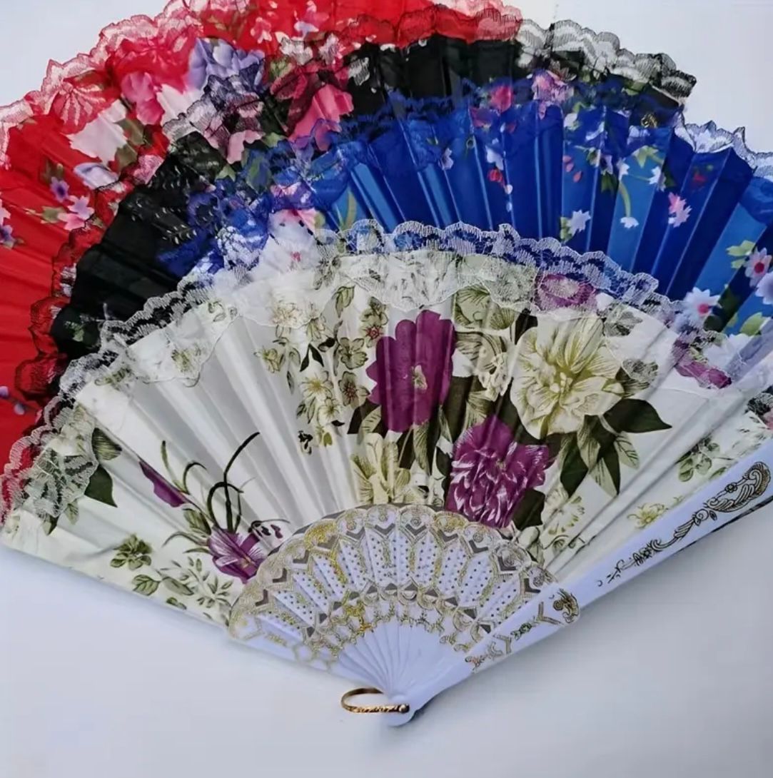 مروحة يدوية قابلة للطي / Éventail pliable à main / Folding Hand Fan