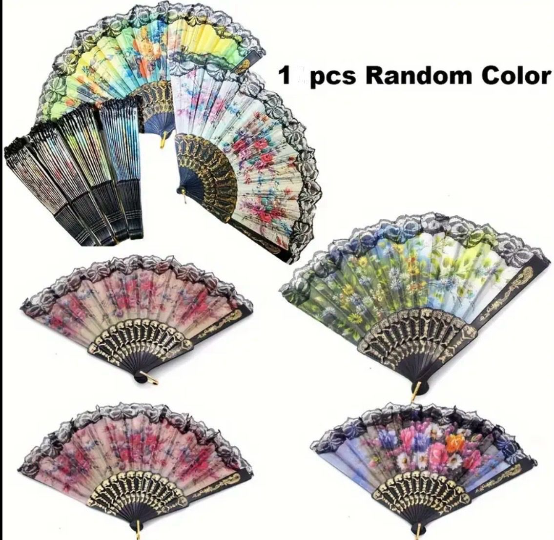 مروحة يدوية قابلة للطي / Éventail pliable à main / Folding Hand Fan