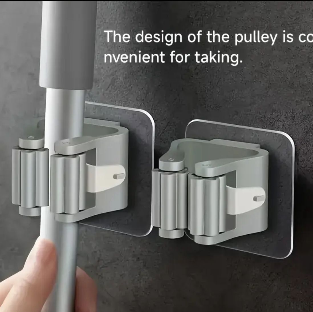 مشبك تثبيت للممسحة / أدوات التنظيف Support mural pour balai / serpillière Mop & Broom Holder Clip
