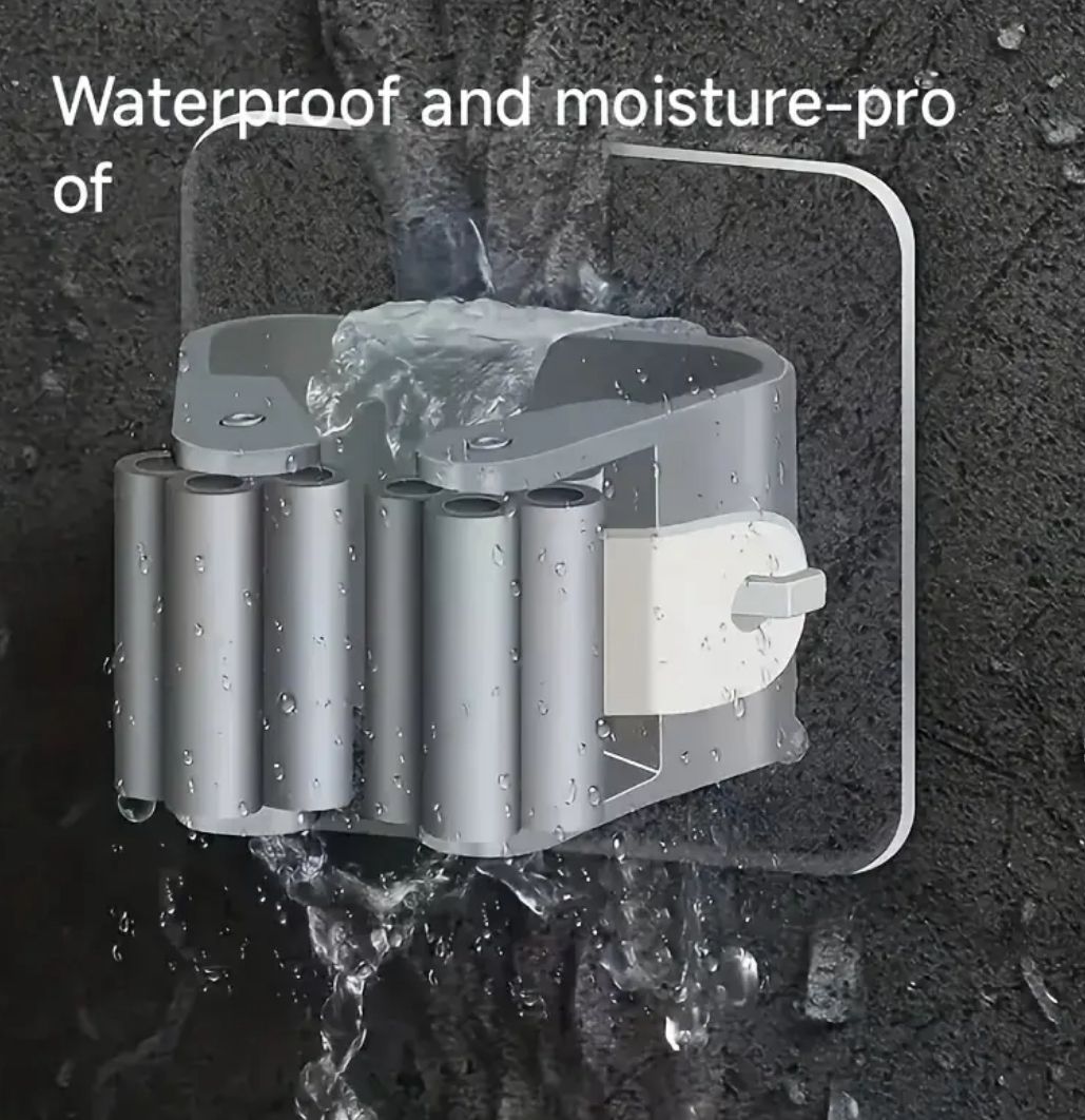 مشبك تثبيت للممسحة / أدوات التنظيف Support mural pour balai / serpillière Mop & Broom Holder Clip