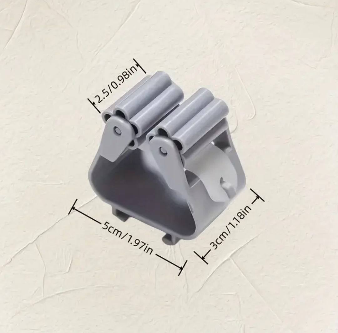 مشبك تثبيت للممسحة / أدوات التنظيف Support mural pour balai / serpillière Mop & Broom Holder Clip